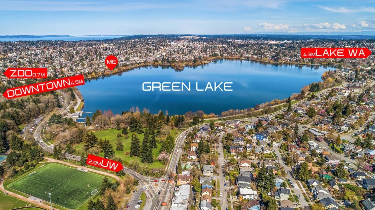 Green Lake 1St Line Home A With Central Air Conditioners Seattle Esterno foto
